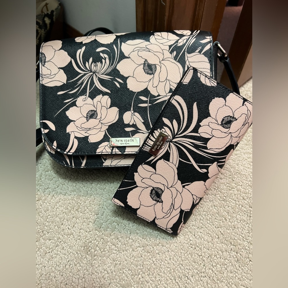 Kate Spade floral crossbody and matching wallet
